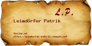 Leimdörfer Patrik névjegykártya